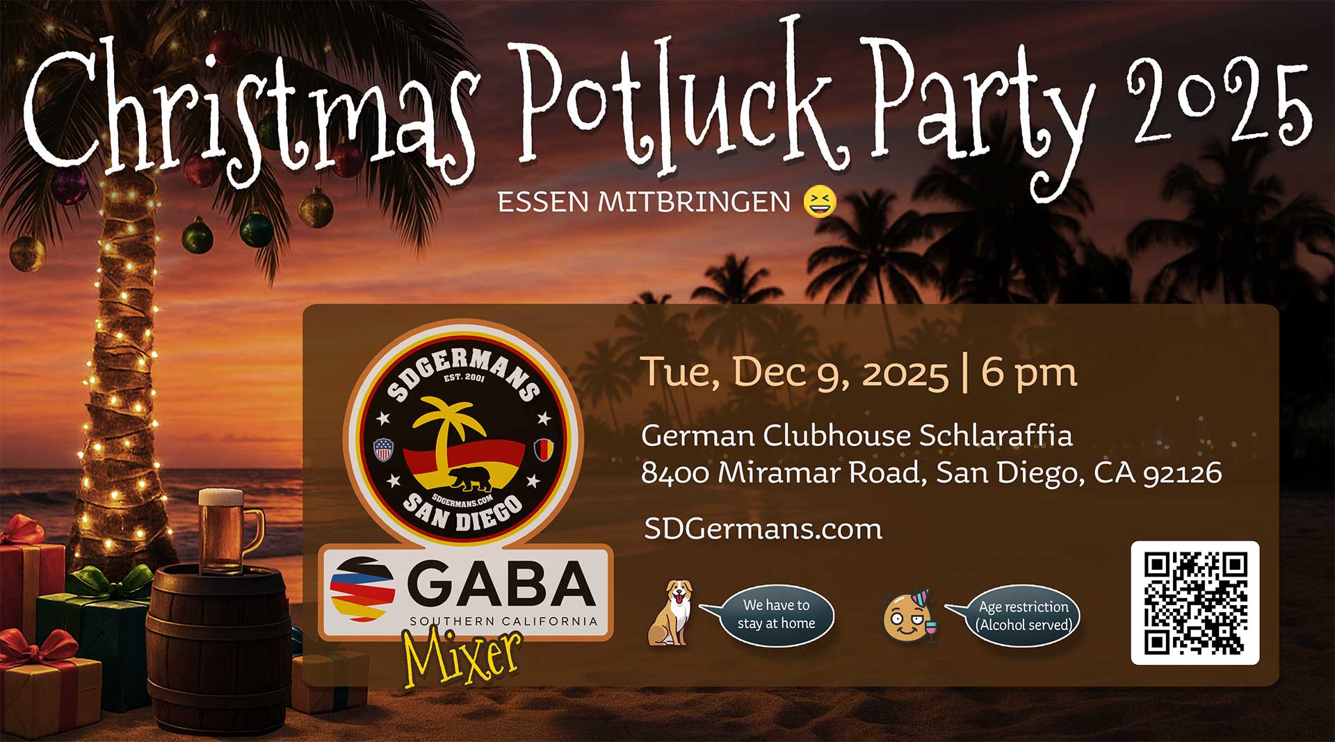 San Diego Germans Christmas Potluck Party