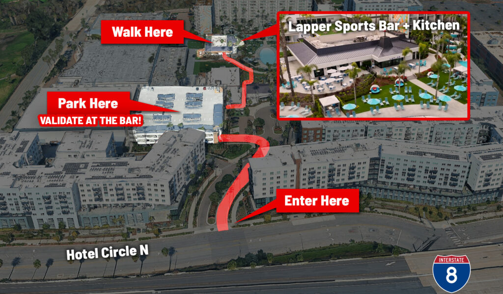 How to get to the Lapper Sports Bar in San Diego